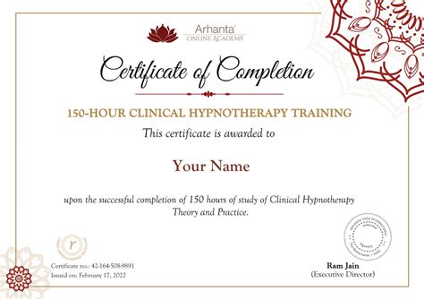 Hypnotherapy Training and Certification .
